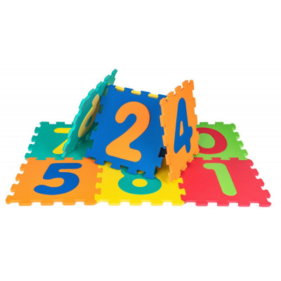 Puzzle farebná podložka s číslami - 32 x 32 cm